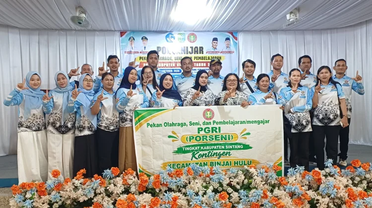 Guru Binjai Hulu Perkuat Solidaritas di Porsenijar PGRI Sintang 2026