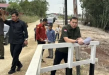 Bupati Kapuas Hulu Tinjau Pembangunan Jalan Menendang