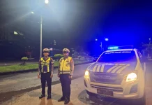 Polres Sekadau Patroli  Blue Light Selama Ramadan