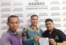 UPZ Kemenag Sintang Setor Zakat Profesi ASN