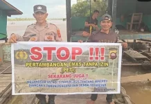 Polsek Sepauk Sampaikan Larangan Pertambangan Emas