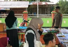 Polsek Binjai Hulu Lakukan Pengamanan Pasar Juadah