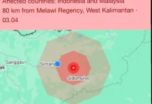 Menjelang Waktu Sahur, Gempa Magnitudo 4,8 Getarkan Sintang