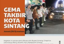 Polres Sintang Kawal Ketat Pawai Malam Takbiran