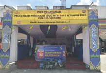 Pos Pelayanan Polres Sintang Berikan Rasa Aman Kepada Pemudik