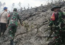 Polsek bersama Koramil Silat Hilir Lakukan Pengecekan Titik Hotspot