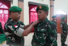 Kasrem 121/Abw Pimpin Pelantikan Laporan Korps 17 Prajurit Naik Pangkat