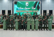 Danrem 121/Abw Hadiri Upacara Laporan Korps Kenaikan Pangkat di Makodam XII/Tpr