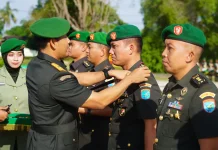 Danrem 121/Abw Pimpin Sertijab 4 Komandan Satuan Jajaran Korem 121/Abw