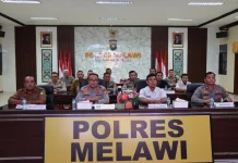 Kapolres Melawi Ikuti Zoom Meeting Antisipasi Penomena El Nino "Godzilla"