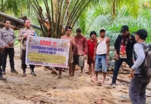 Polsek Nanga Taman Sampaikan Himbauan Dampak Pertambangan Emas tanpa Izin