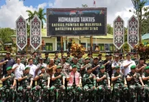 Danrem 121/Abw Dampingi Pangdam XII/Tanjung Pura Kunjungi Perbatasan Kapuas Hulu