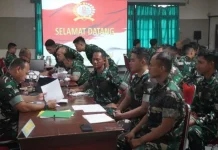 Tim Was Audit Kinerja Itdam XII/Tanjungpura Lakukan Kunjungan ke Korem 121 Abw