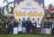 Kasrem 121/Abw Melaksanakan Sholat Idul Adha Bersama Masyarakat