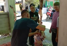 Yayasan Ar Rayyan Salsabila Sekadau Sembelih Lima Hewan Kurban