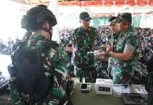 Kasiops Kasrem 121/Abw Tinjau Kesiapan Satgas Yonif 642/Kapuas