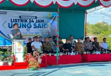 Layanan listrik 24 jam di Desa Ujung Said, Kecamatan Jongkong Resmi Terwujud