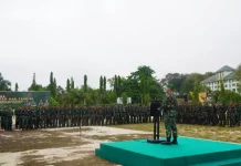 Kasrem 121/Abw :Prajurit dan PNS selalu Bersyukur, Disiplin dan Pelihara Fisik