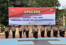 Puluhan Personel Polres Melawi Terima Kenaikan Pangkat