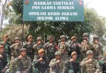 Danrem 121/Abw Kunjungi Satgas Pamtas di Pos Gabma Serikin Bengkayang