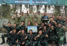 Danrem 121/ABW Beri Motivasi Prajurit pada Lomba Renang HUT ke-68 Kodam XII/TPR