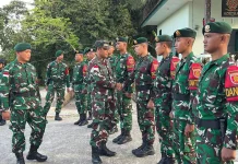 Dankolakopsrem 121/ABW Melakukan Kunjungan Kerja ke Perbatasan Kapuas Hulu