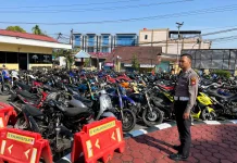 Satlantas Polres Sintang Amankan Ratusan Kendaraan Knalpot Brong