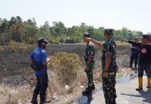 Kasrem 121/Abw Lakukan Peninjauan Penanganan Karhutla di Kabupaten Sintang