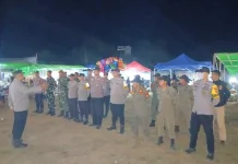 Kapolsek Sokan Pimpin Pengamanan Hiburan Rakyat