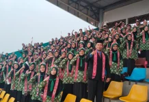 Tim Aubade Upacara Peringatan HUT Kemerdekaan Republik Indonesia Tampil Memukau
