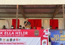 Kapolsek Ella Hilir Buka Open Turnamen Bola Mini Soccer