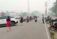 Polisi Ingatkan Pengendara Waspada Kabut Asap di Sekadau