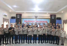Kapolres Sekadau Lakukan Pelepasan Satgas Pencegahan Karhutla Lemdiklat Polri