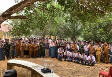 TNI Edukasi Pelajar SMK Negeri Kayan Hilir Sintang Cegah Karhutla