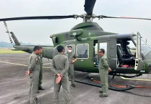 Pendinginan Karhutla di Sepan Tonak Melawi, Helikopter Bell 412 Dikerahkan