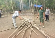 Polsek Silat Hilir Bongkar Arena Sabung Ayam