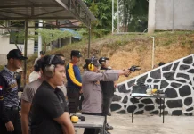 Latihan Menembak, Polres Sekadau Uji Kemampuan dan Kesiapsiagaan Personel