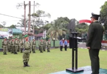 Kodim 1206 Putusibau Adakan Upacara Peringatan Hari Kesaktian Pancasila