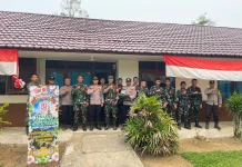 Polsek Ella Hilir Bawa Pesan Persaudaraan di HUT ke-81 TNI