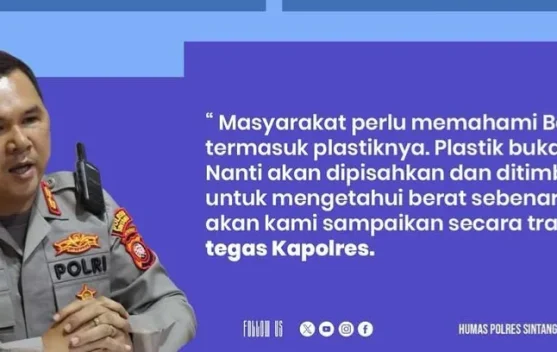 Polres Sintang Transparan, Berat Bersih Barang Bukti Sabu Tercatat 57 Kilogram