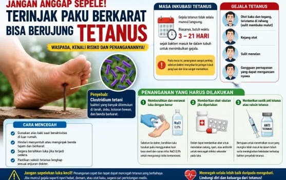 Jangan Anggap Sepele! 3 Cara Tepat Mengatasi Luka akibat Tertancap Paku