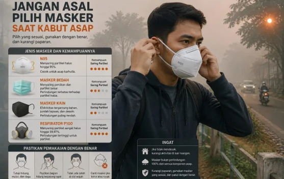 Jangan Asal Pilih Masker saat Kabut Asap