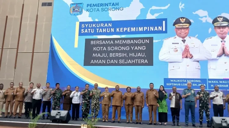 Inspektur Pasmar 3 Hadiri Syukuran 1 Tahun Kepemimpinan Kota Sorong