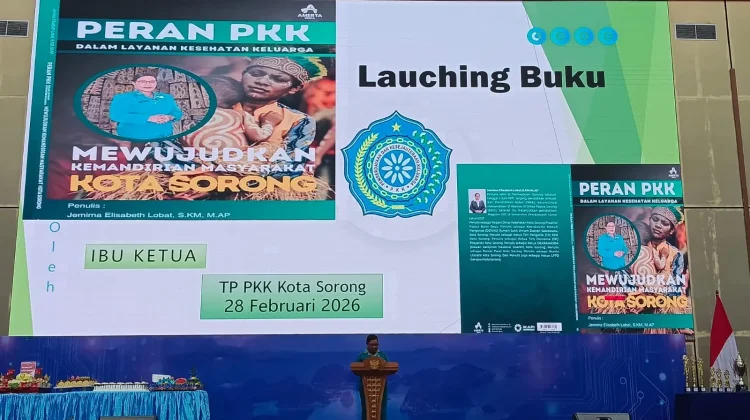 HUT Kota Sorong, Jemima Lobat Luncurkan Buku Peran PKK Membangun Kesehatan