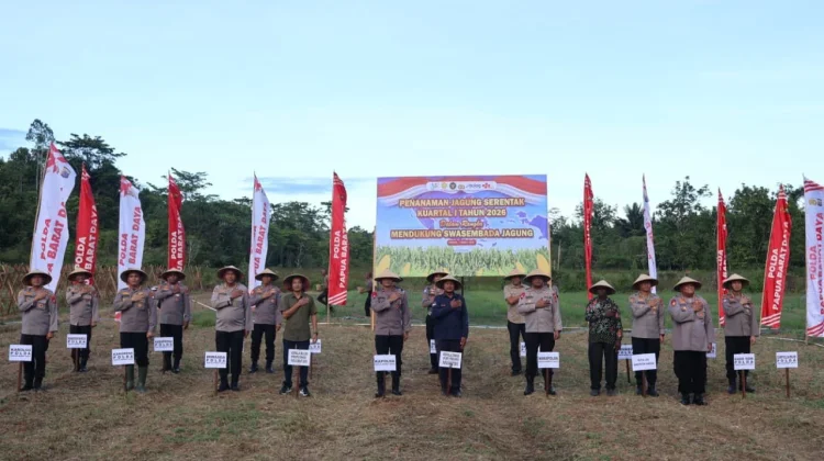 Polda Papua Barat Daya Gelar Penanaman Raya Jagung Pipil
