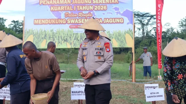 Polda Papua Barat Daya Gelar Penanaman Raya Jagung Pipil