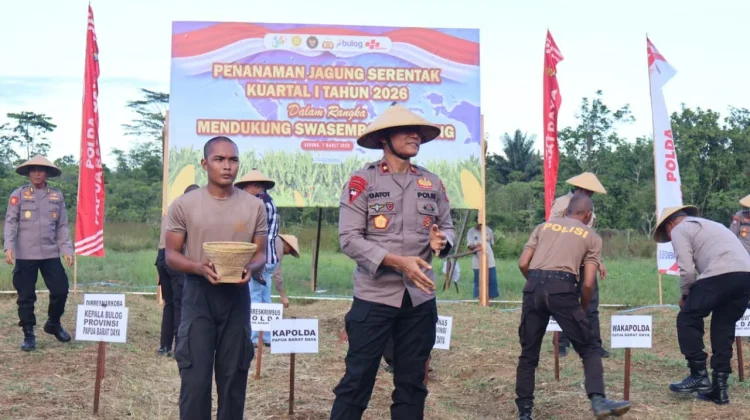 Polda Papua Barat Daya Gelar Penanaman Raya Jagung Pipil