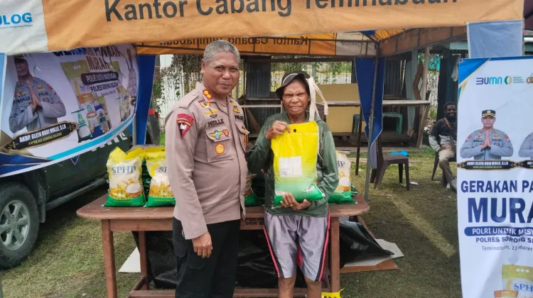 Polres Sorong Selatan Sediakan 10 Ton Beras Murah Bagi Masyarakat