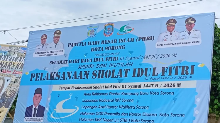 PHBI Kota Sorong Tetapkan Lima Lokasi Salat Idulfiti 1447 H