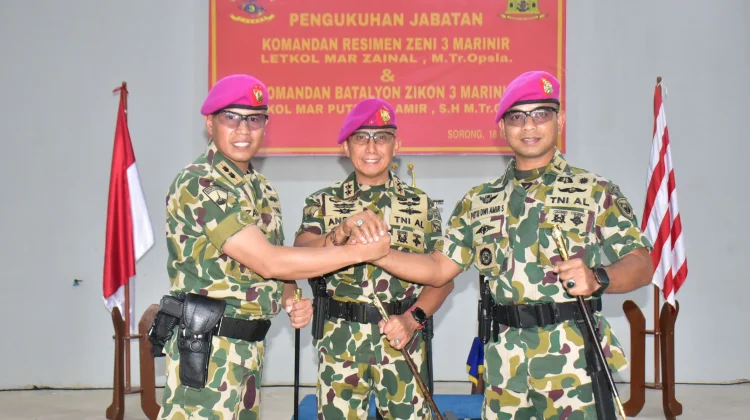 Semangat Satuan Baru, Komandan Resimen Zeni 3 Marinir Resmi Dikukuhkan